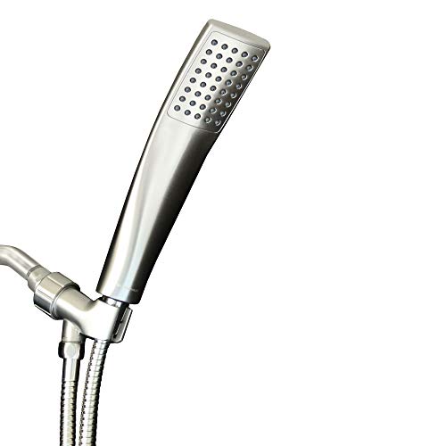 ShowerMaxx, Elite Series, 2.3 inch Ultra High Pressure Hand Held Shower Head with Extra Long Stainless Steel Hose, MAXX-imize Your Shower with Showerhead in Brushed Nickel Finish
