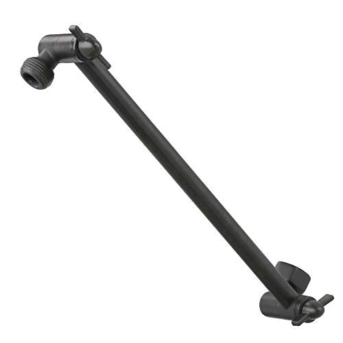 ShowerMaxx, 10 Inches Stainless Steel Adjustable Shower Arm Extender, Adjustable Height and Angle For Fixed, Rain, Handheld Shower Heads, Universal NPT 1/2 inch Connector