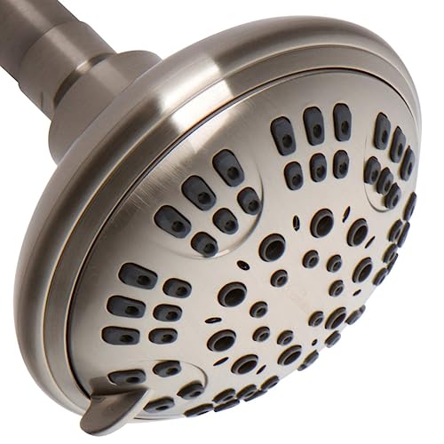 ShowerMaxx Luxury Spa Series Shower Head, 6 Spray Setting, 4.5 Inch Adjustable High Pressure Shower Head Fixture for Hard Water, 360-Degree Tilt Massage Shower System