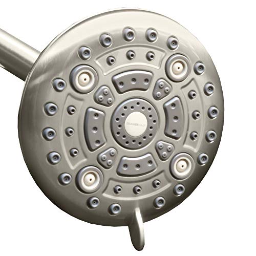 ShowerMaxx, Elite Series, 6 Spray Settings 5 inch Adjustable High Pressure Shower Head, MAXX-imize Your Shower with Easy-to-Remove Flow Restrictor Bathroom Showerhead