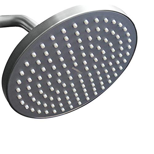 ShowerMaxx, Luxury Spa Series, 8 inch Round High Pressure Rainfall Shower Head, MAXX-imize Your Rainfall Experience with Easy-to-Remove Flow Restrictor Rain Showerhead