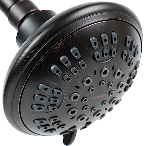 Luxury Spa: ImperialShine Gold Hand Held Shower Head, 4.5 inch 6 Spray  Setting Handheld Showerhead with Extra-Long Hose, Experience Comfort and