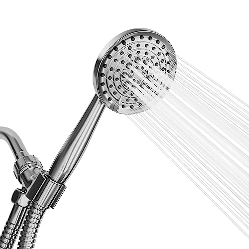 ShowerMaxx, Luxury Spa Series, 6 Spray Settings 5 inch Hand Held Shower Head, Extra Long Stainless Steel Hose,MAXX-imize Your Shower