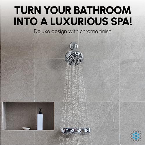 ShowerMaxx Luxury Spa Series Shower Head, 6 Spray Setting, 4.5 Inch Ad