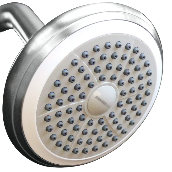 ShowerMaxx, Choice Series, 4 inch High Pressure Shower Head, MAXX-imize Your Shower with Easy-to-Remove Flow Restrictor, Replacement Showerhead